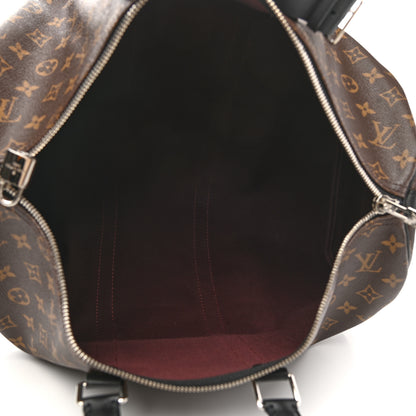 Louis Vuitton Monogram Macassar Keepall Bandouliere 45 8 of 10