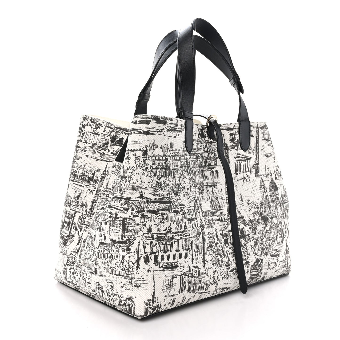 Canvas Large Paris Allover Large Toujours Latte Black
