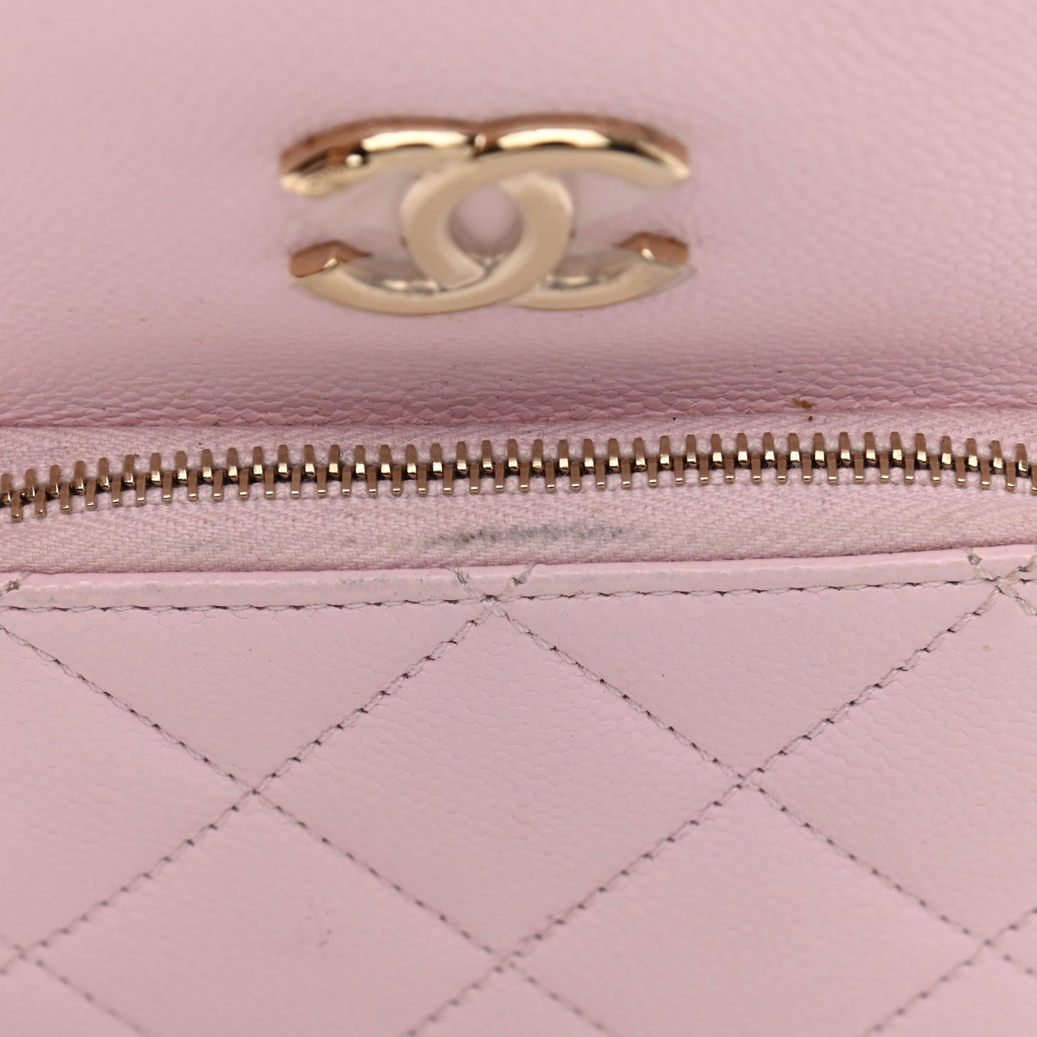 Chanel Caviar Quilted CC Pocket Bucket Bag Light Pink 11 of 16