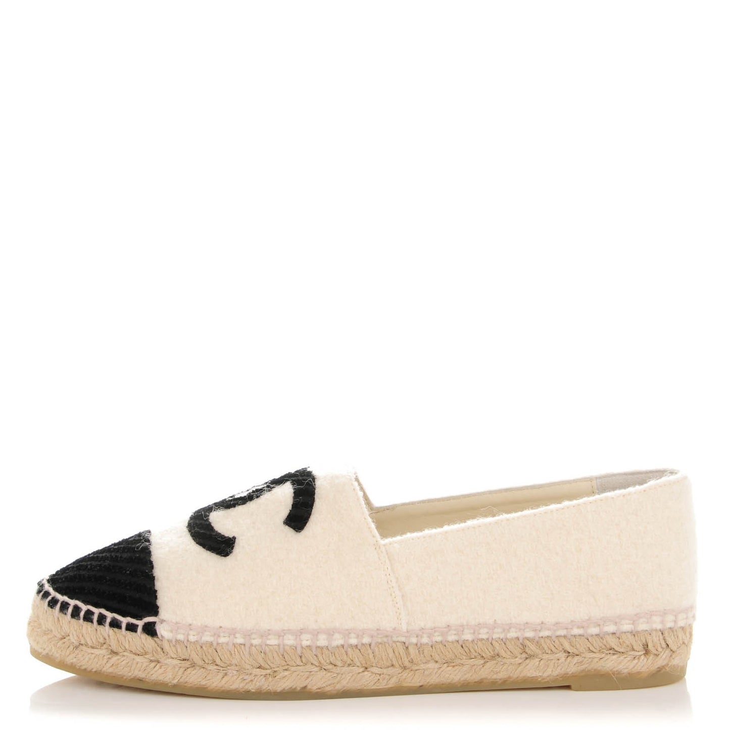 Wool CC Espadrilles 39 White Black