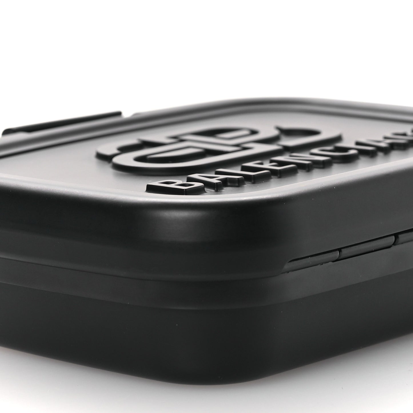 Recycled Plastic Calfskin Embossed Mini Lunch Box Case with Strap Black
