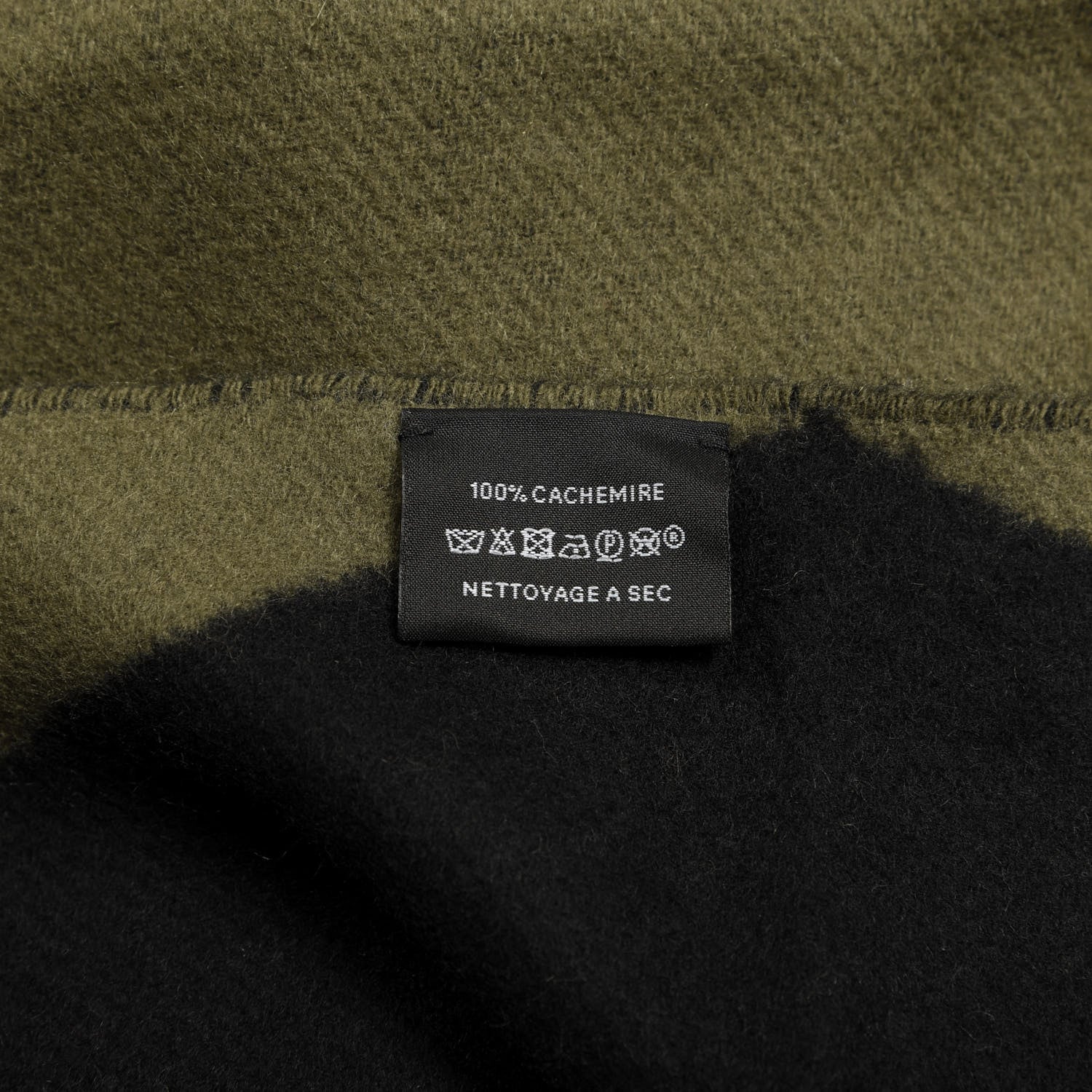 Hermes Cashmere Casaque Diamant Stole Kaki Black 3 of 3