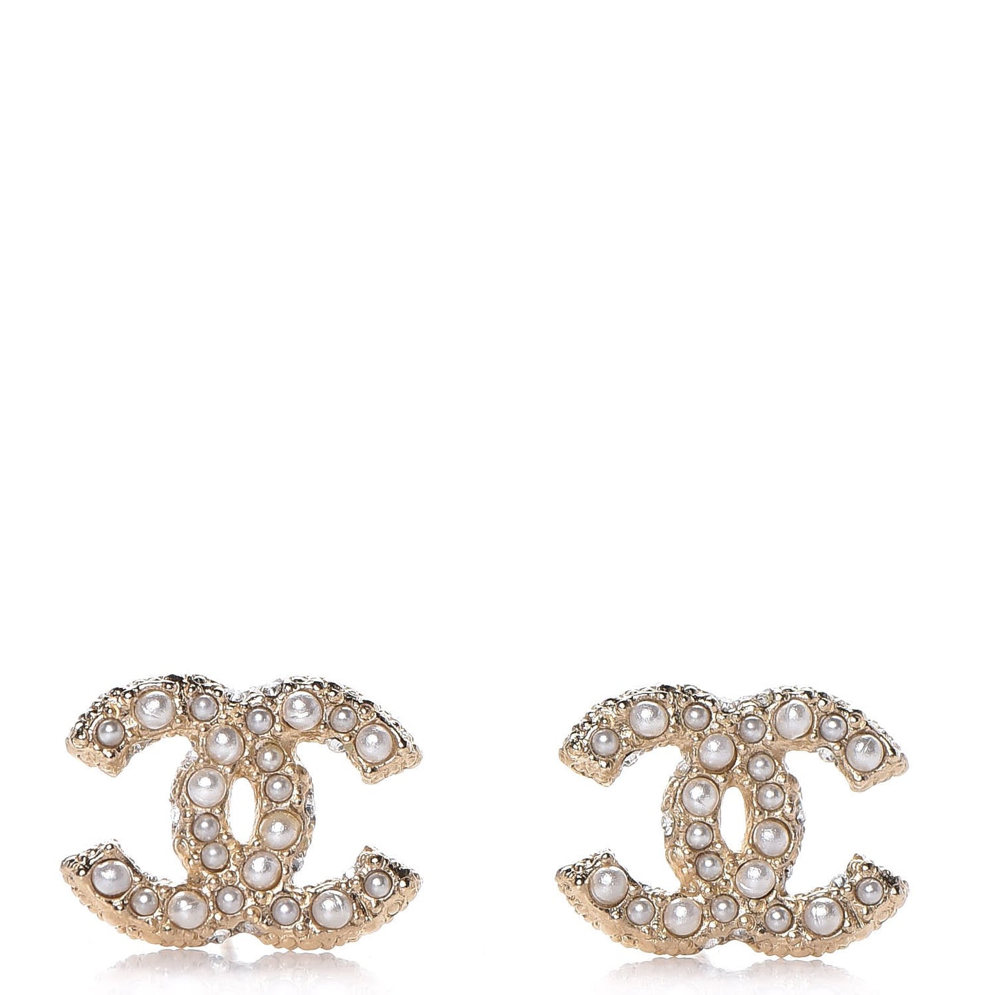 Pearl CC Earrings Light Gold