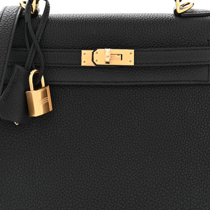 Hermes Togo Kelly Retourne 25 Black 8 of 11