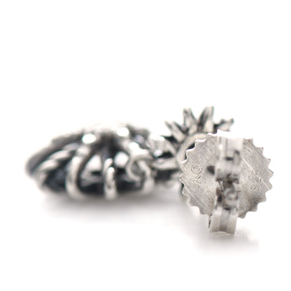 David Yurman Sterling Silver Diamond Starburst Double Drop Earrings 5 of 6