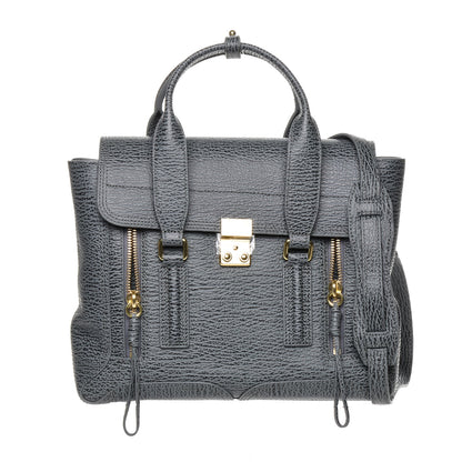 3.1 Phillip Lim 3.1 Textured Calfskin Medium Pashli Satchel Ash Charcoal 1 of 7