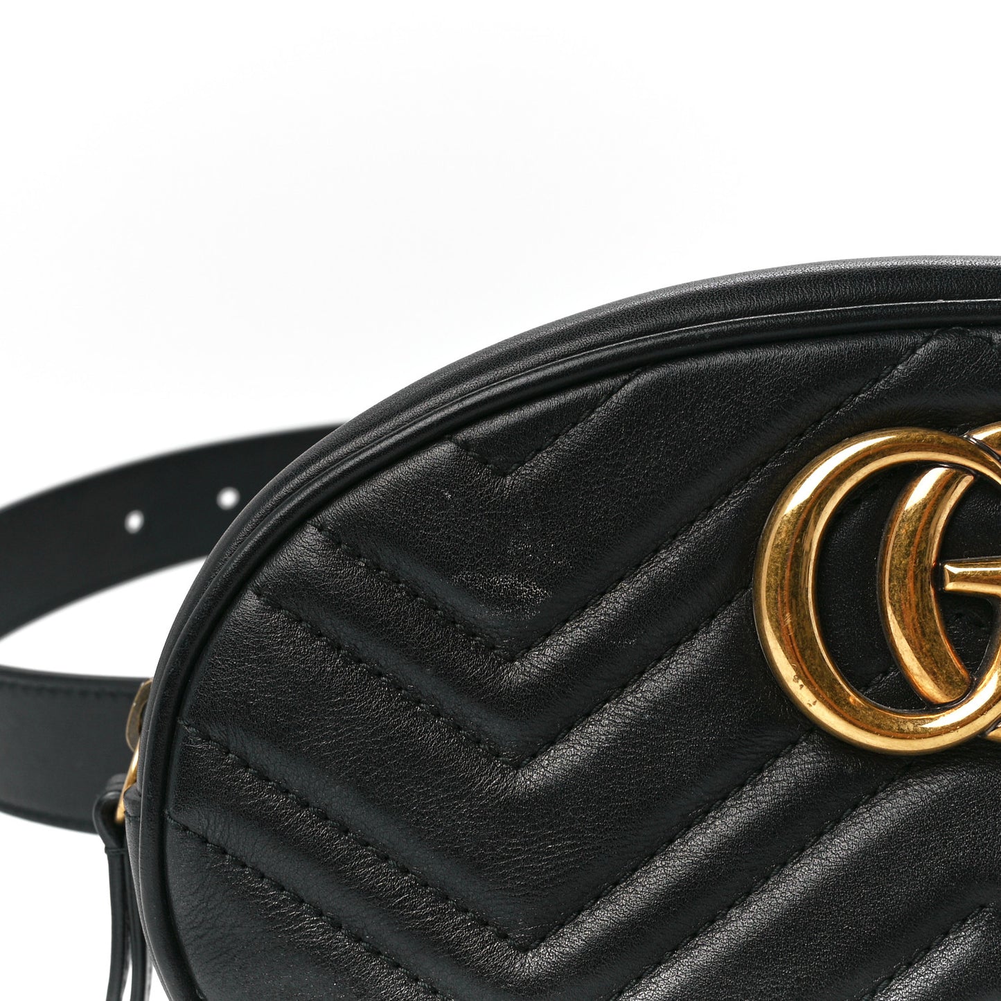 Calfskin Matelasse GG Marmont Belt Bag 85 34 Black