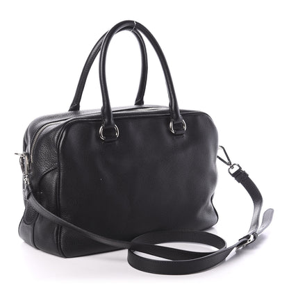 Prada Vitello Daino Satchel Black 6 of 11