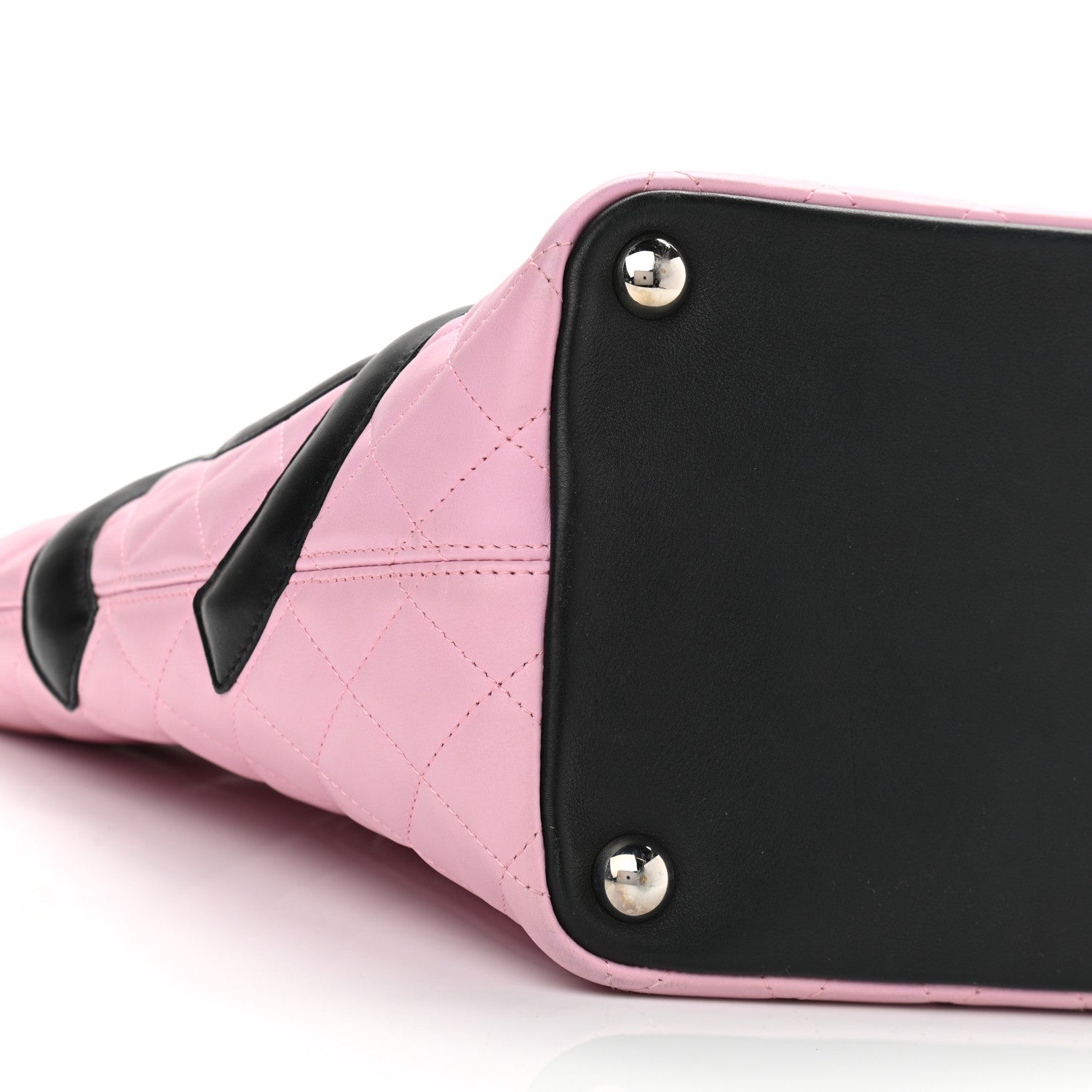 Chanel Calfskin Quilted Large Cambon Tote Pink Black 9 of 12