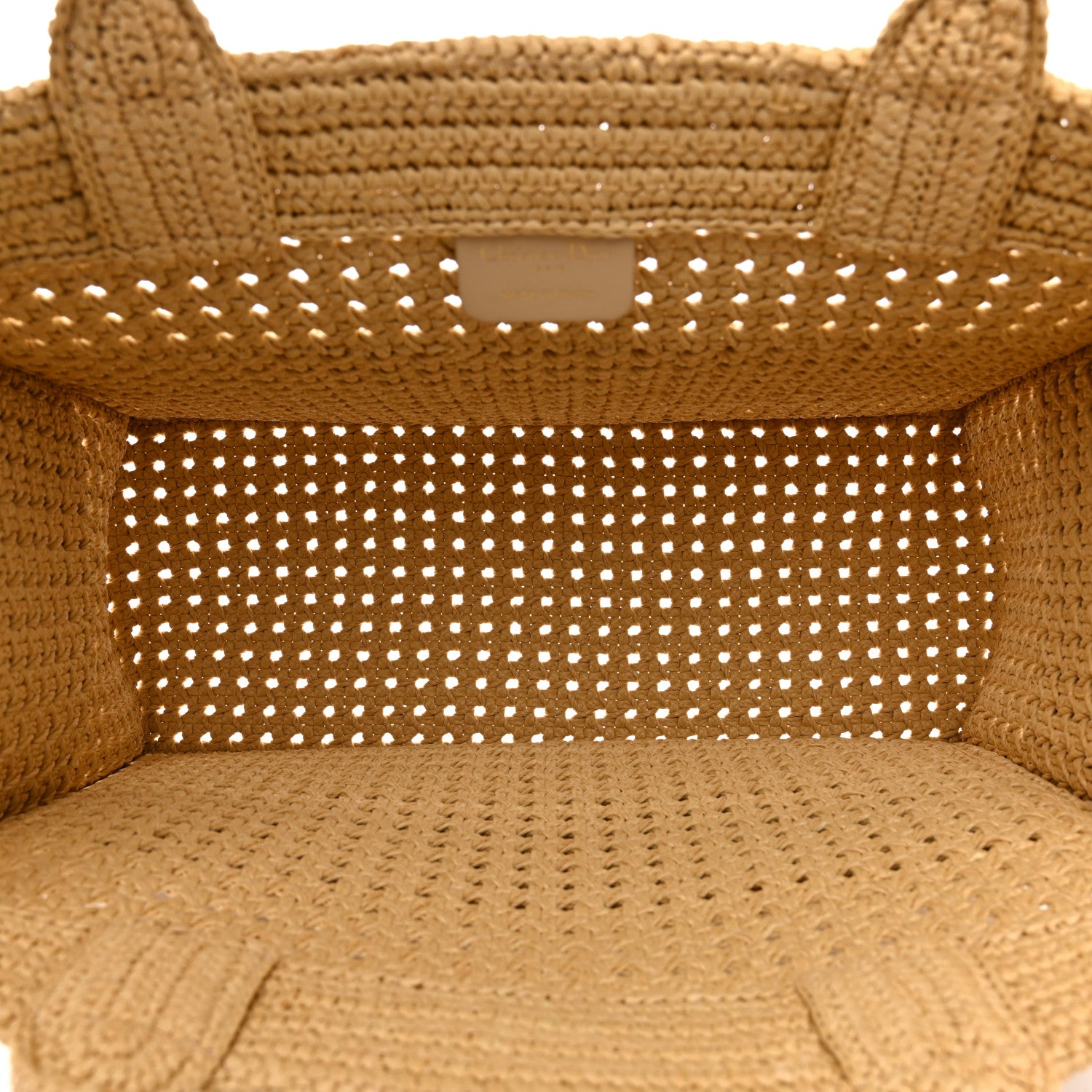 Christian Dior Raffia Medium Book Tote Natural 5 of 10