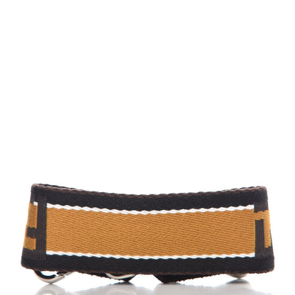 Fendi Ribbon Vitello Century FF Striped Mini Strap You Black Tobacco 2 of 5