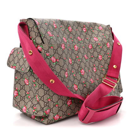 Gucci GG Supreme Monogram Rose Bud Diaper Bag Pink 2 of 12