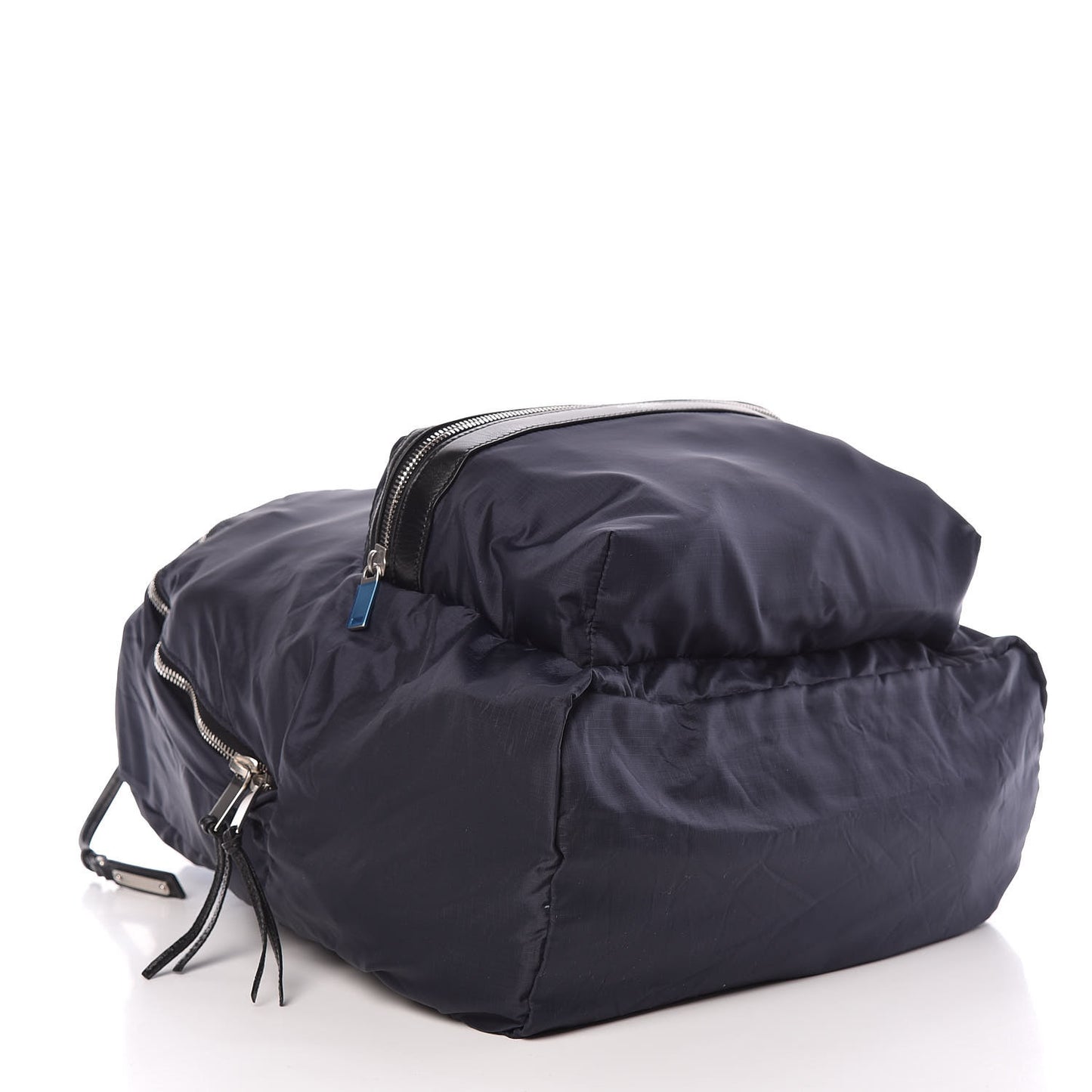Nylon City Fold Up Backpack Belt Bag Navy