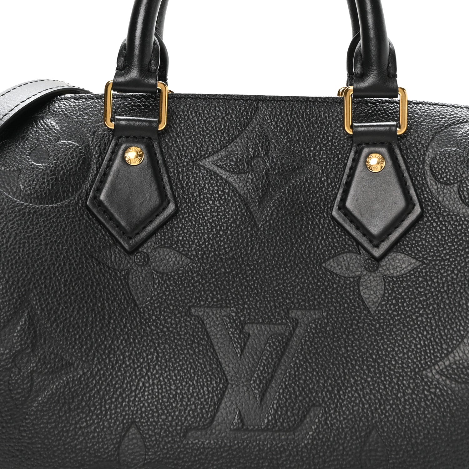 Louis Vuitton Empreinte Monogram Giant Speedy Bandouliere 25 Black 7 of 10