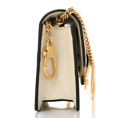 Gucci Calfskin Super Mini Sylvie Chain Shoulder Bag White 8 of 11