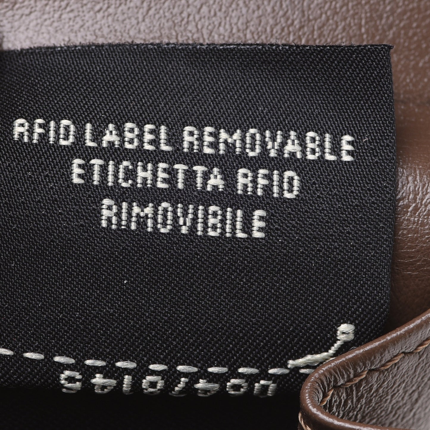 Vitello Soft F is Fendi Bi-Color FF 1974 Embossed Micro Tri-Fold Envelope Wallet Maya Black