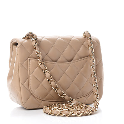 Chanel Lambskin Quilted Mini Square Flap Beige 3 of 11