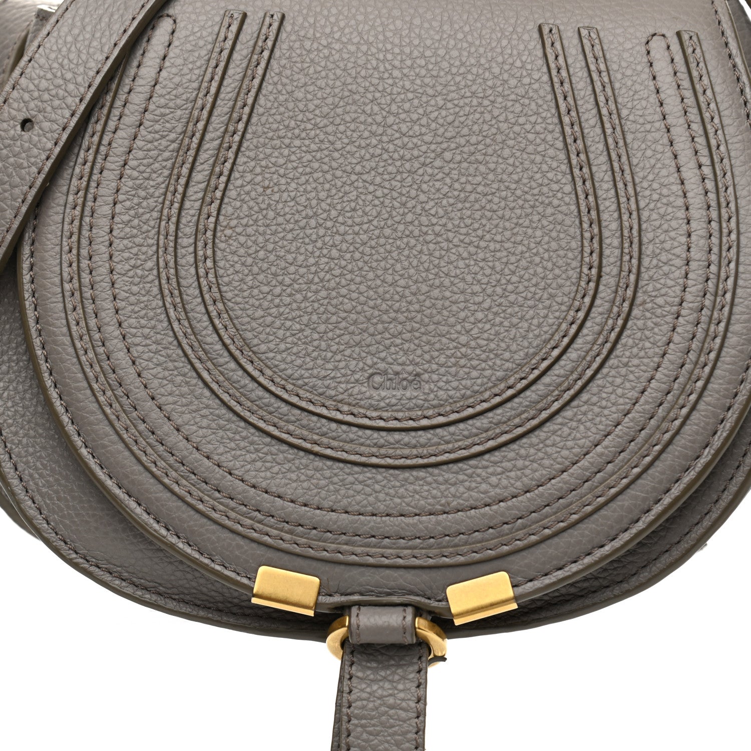 Chloe Calfskin Mini Marcie Round Crossbody Bag Cashmere Grey 12 of 12