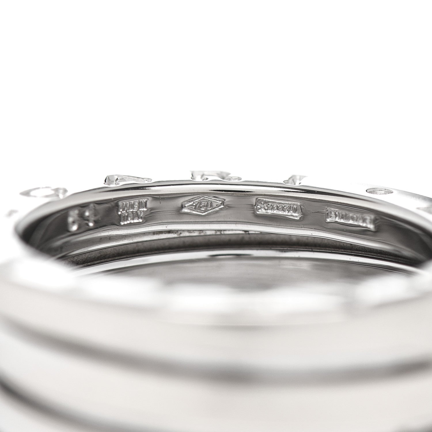 Bulgari 18K White Gold B.Zero1 Three-Band Ring 51 5.75 5 of 6