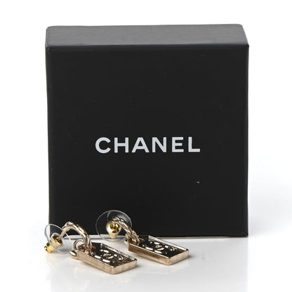 Chanel CC Tag Drop Earrings Gold 6 of 6