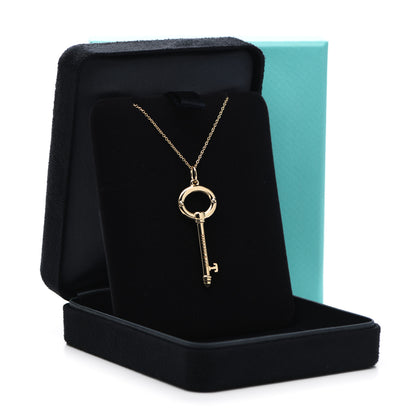 Tiffany 18K Yellow Gold Small Oval Key Pendant Necklace 6 of 6