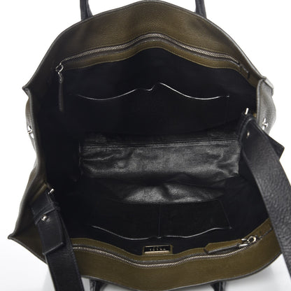 Prada Vitello Daino Tote Dark Green 6 of 11