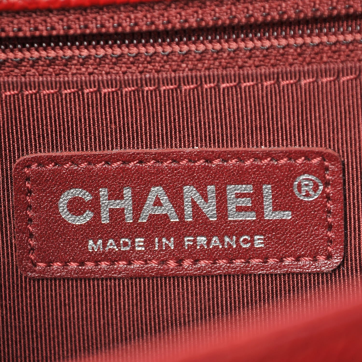 Chanel Caviar Quilted Large Boy Flap Dark Red 8 of 10
