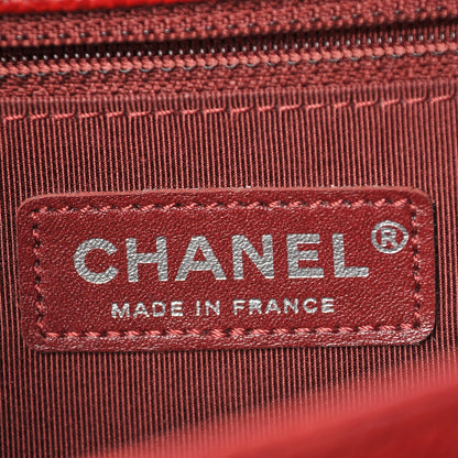 Chanel Caviar Quilted Large Boy Flap Dark Red 8 of 10