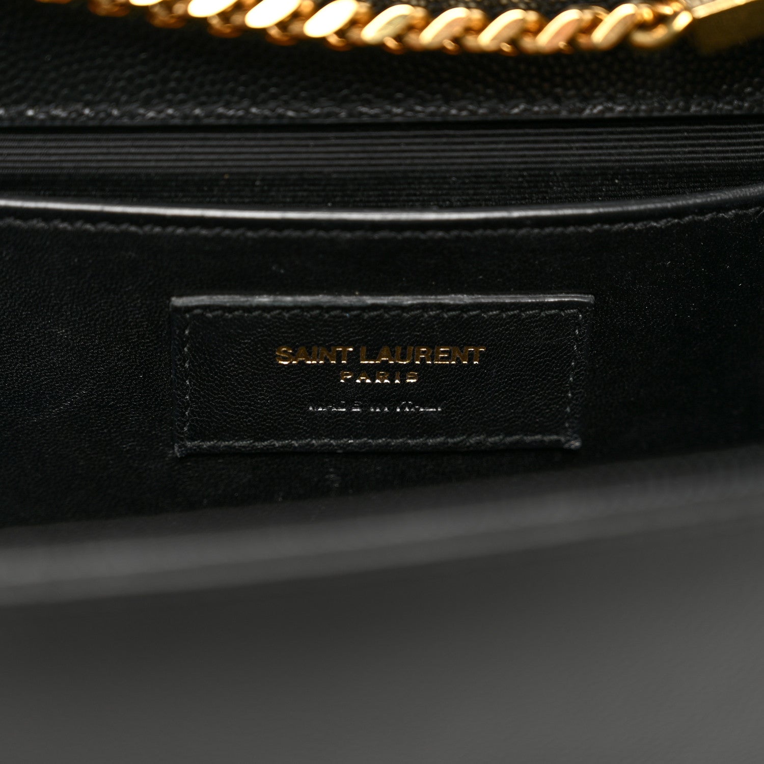 Saint Laurent Grain De Poudre Medium Classic Monogram Kate Satchel Black 6 of 9