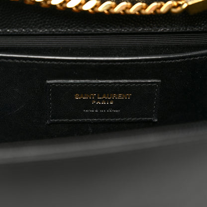 Saint Laurent Grain De Poudre Medium Classic Monogram Kate Satchel Black 6 of 9