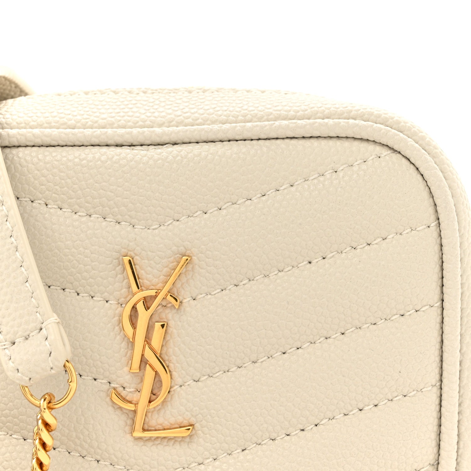 Saint Laurent Grain De Poudre Matelasse Monogram Baby Lou Camera Bag Crema Soft 8 of 11
