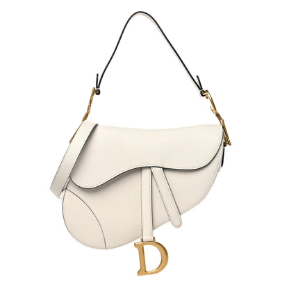 Christian Dior Grained Calfskin Saddle Bag With Strap Latte 1 of 11