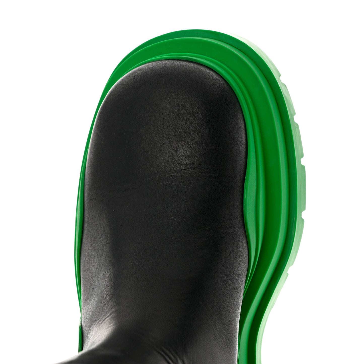 Calfskin The Tire Chelsea Boots 36 Black Grass