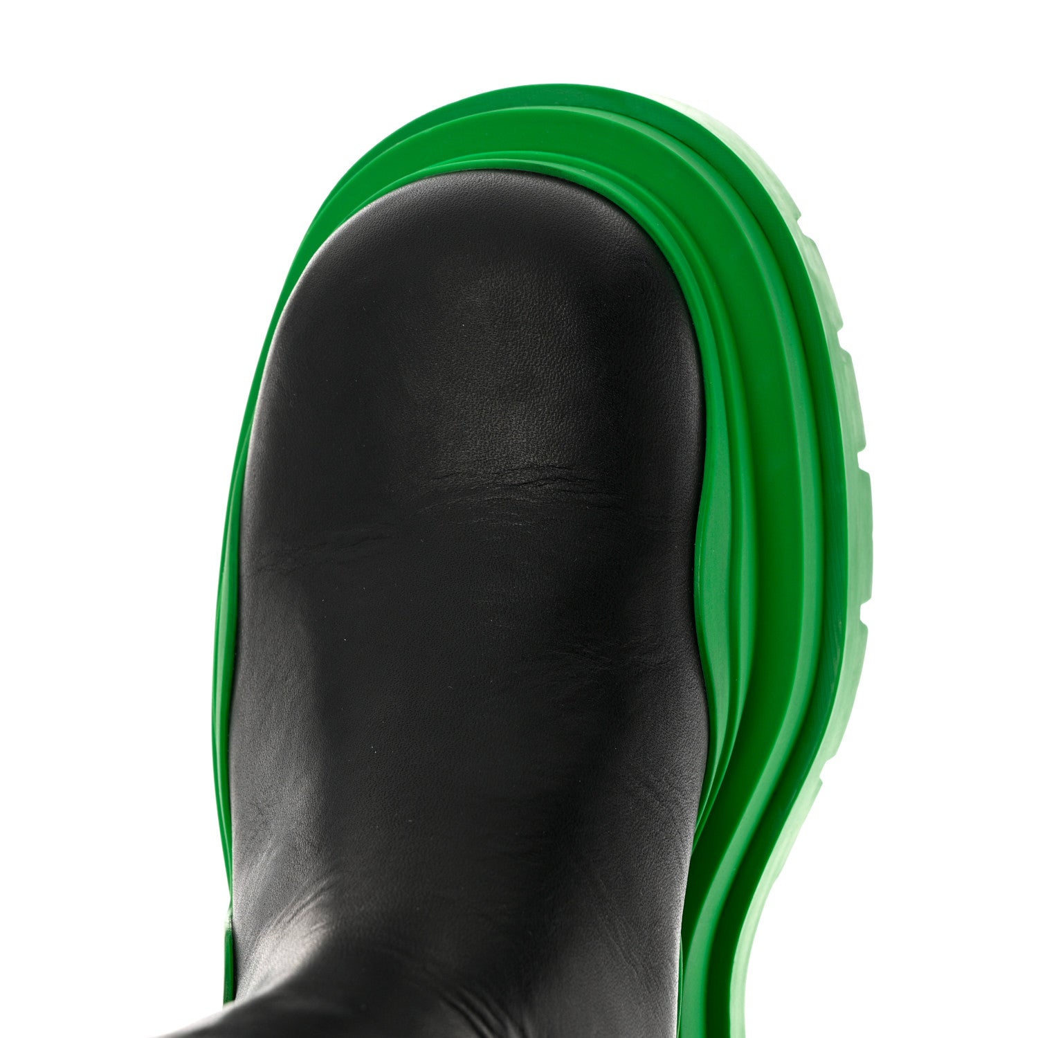 Bottega Veneta Calfskin The Tire Chelsea Boots 36 Black Grass 11 of 12