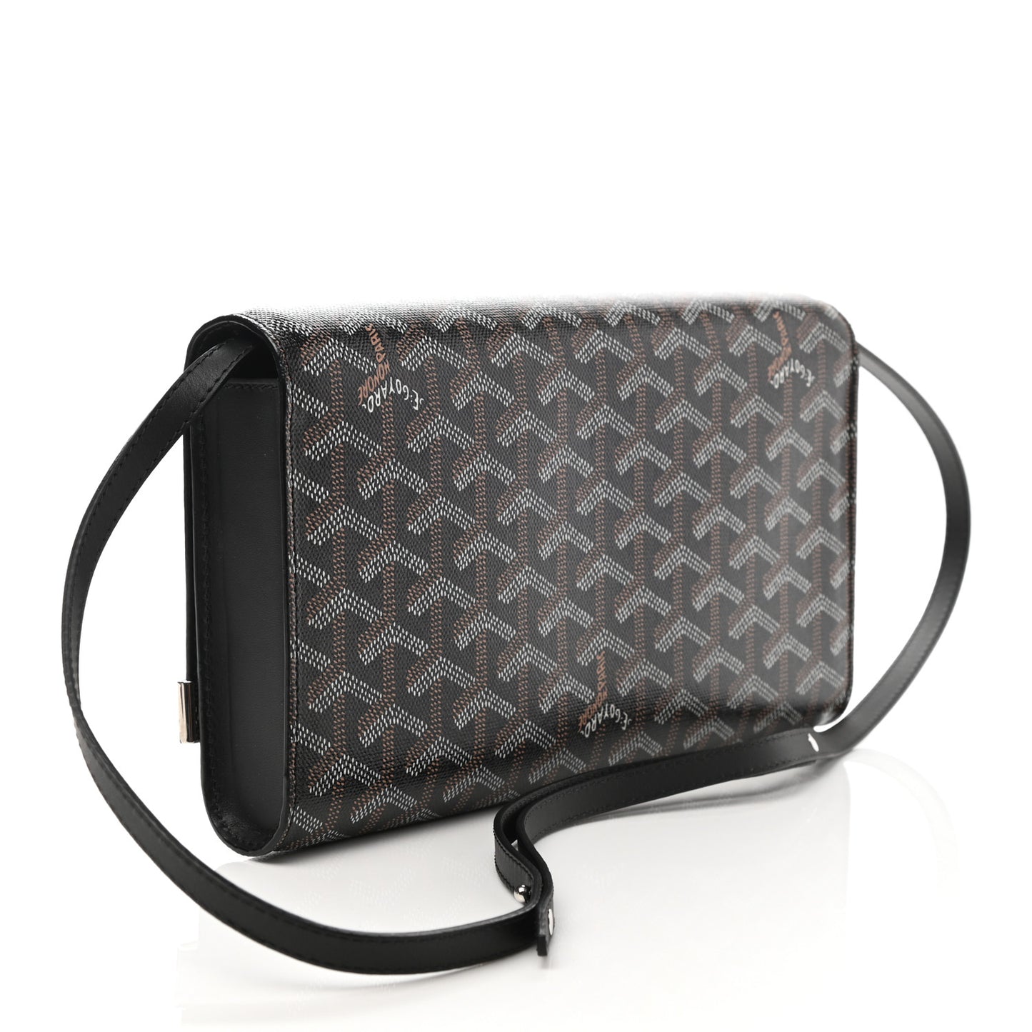 Goyardine Monte Carlo Bois Clutch With Strap Black