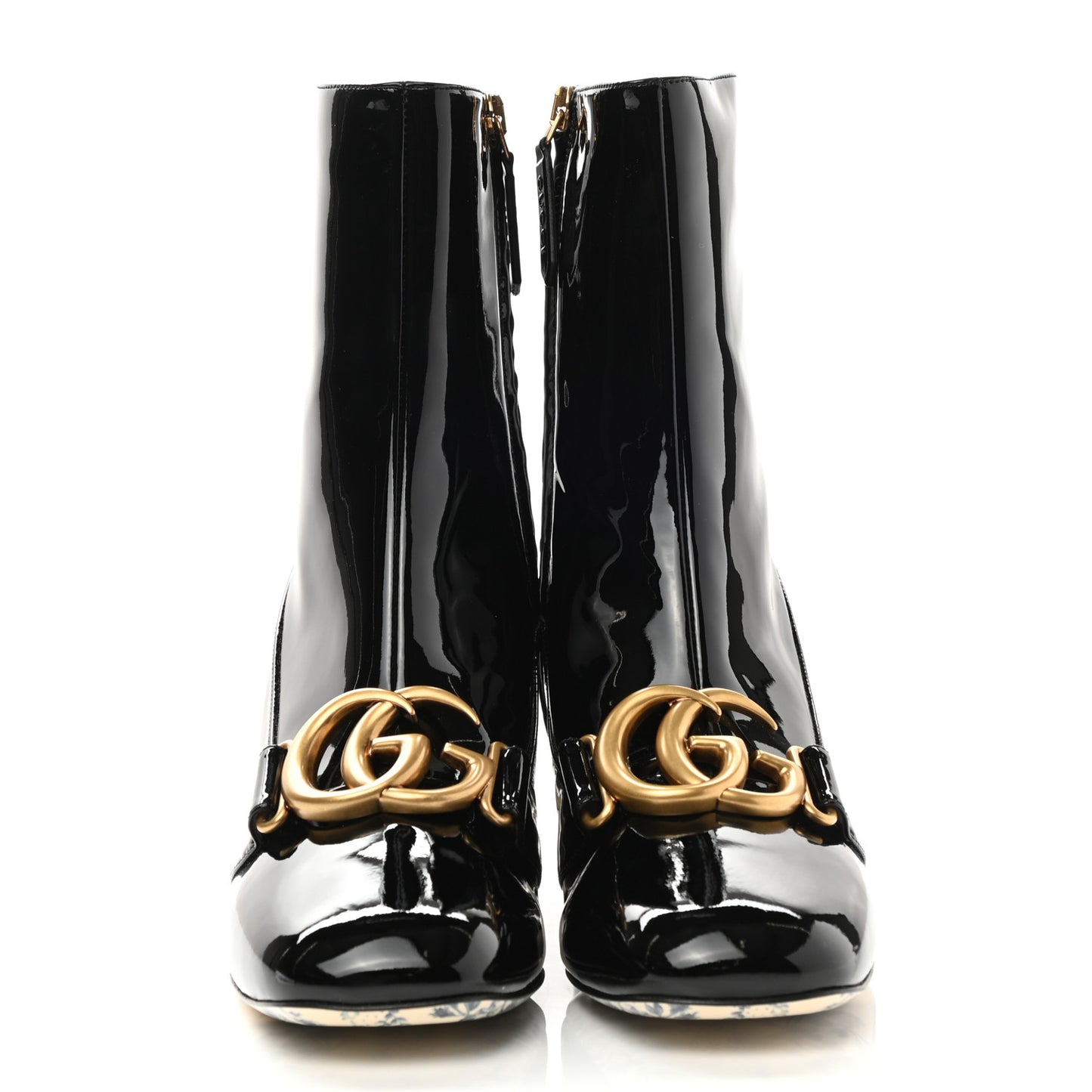 Vernice GG Victoire 55mm Ankle Boots 38 Black