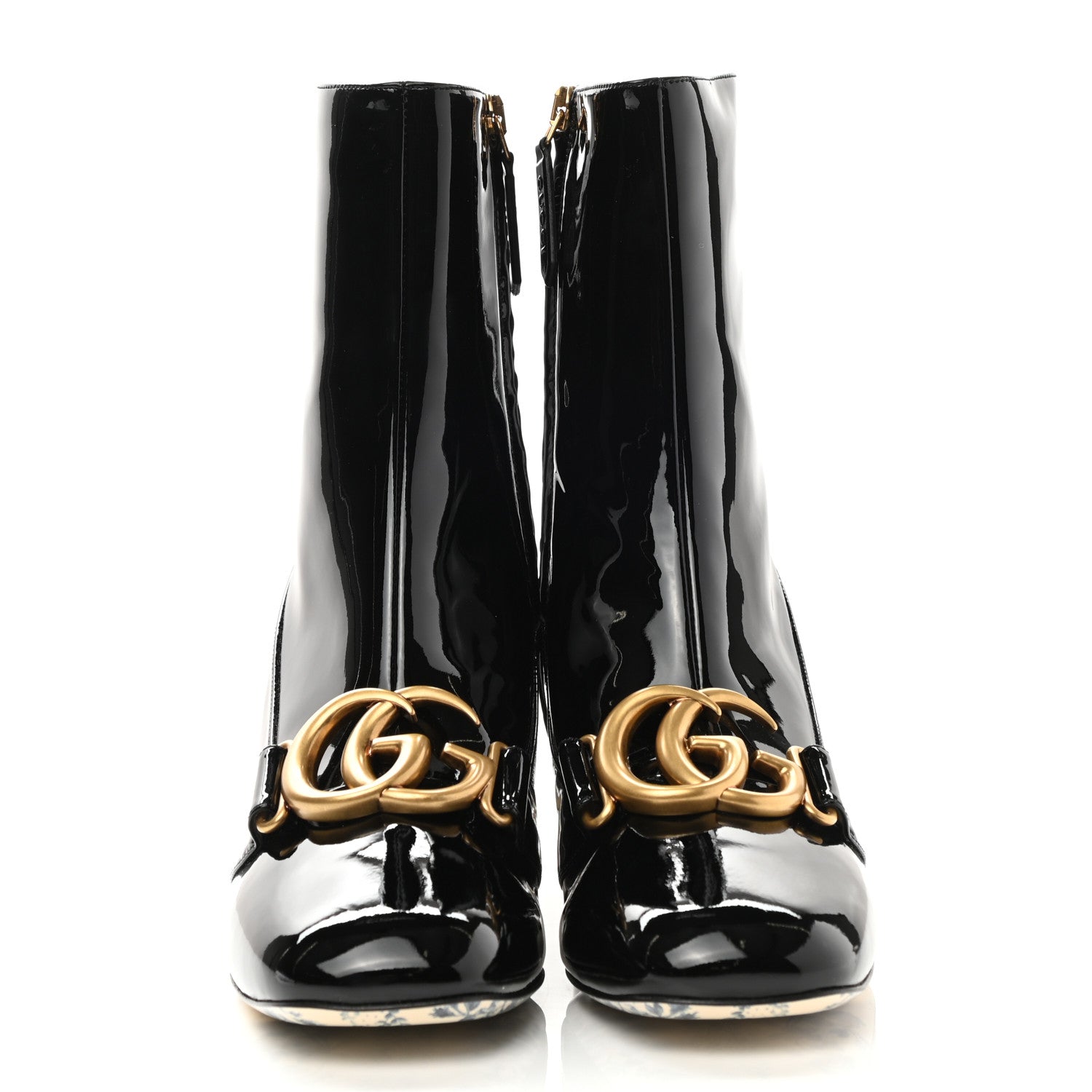 Gucci Vernice GG Victoire 55mm Ankle Boots 38 Black 2 of 9