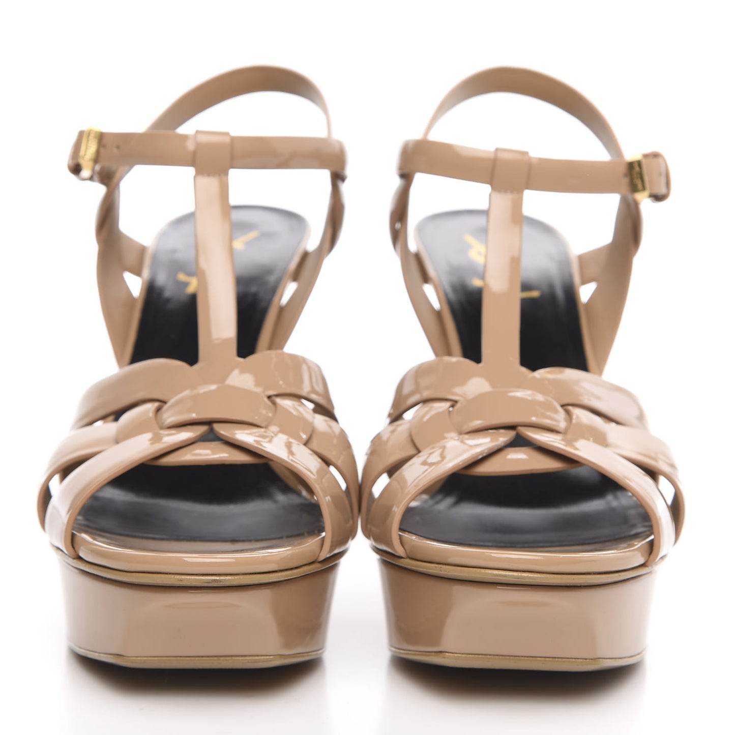 Patent Tribute 75 Platform Sandals 40 Dark Nude