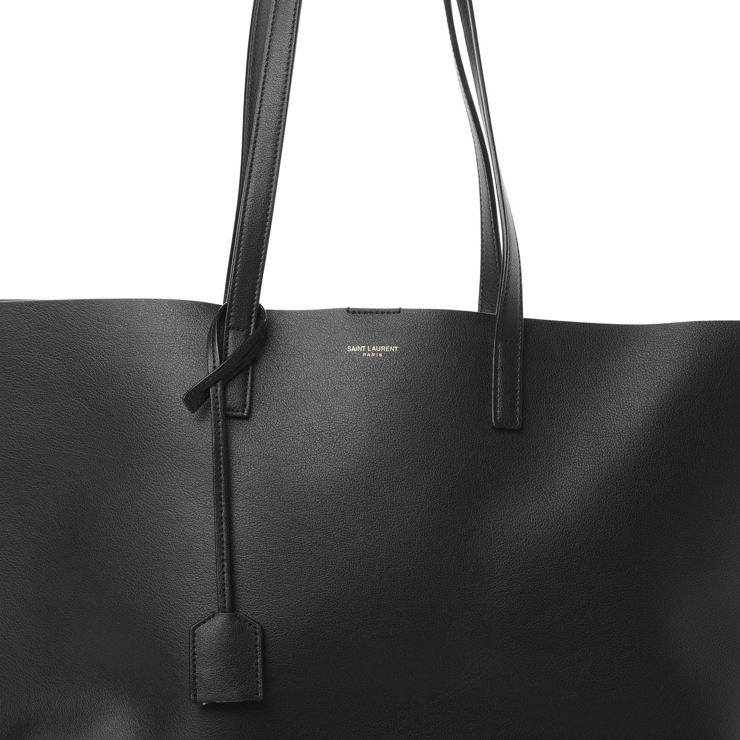 Saint Laurent Calfskin Large Shopping Tote Black 9 of 11