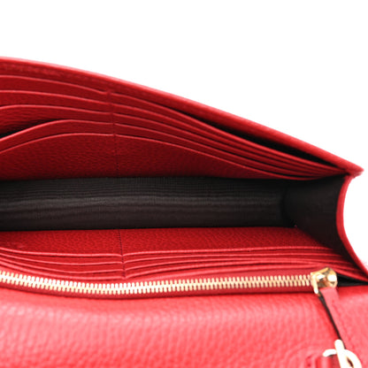 Gucci Dollar Calfskin Interlocking G Chain Wallet Red 5 of 13