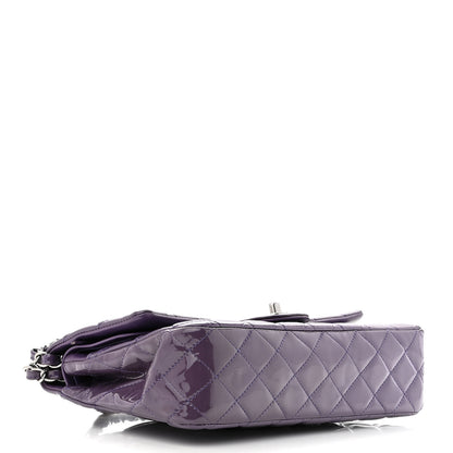 Chanel Patent Quilted Medium Double Flap Light Purple 4 of 11