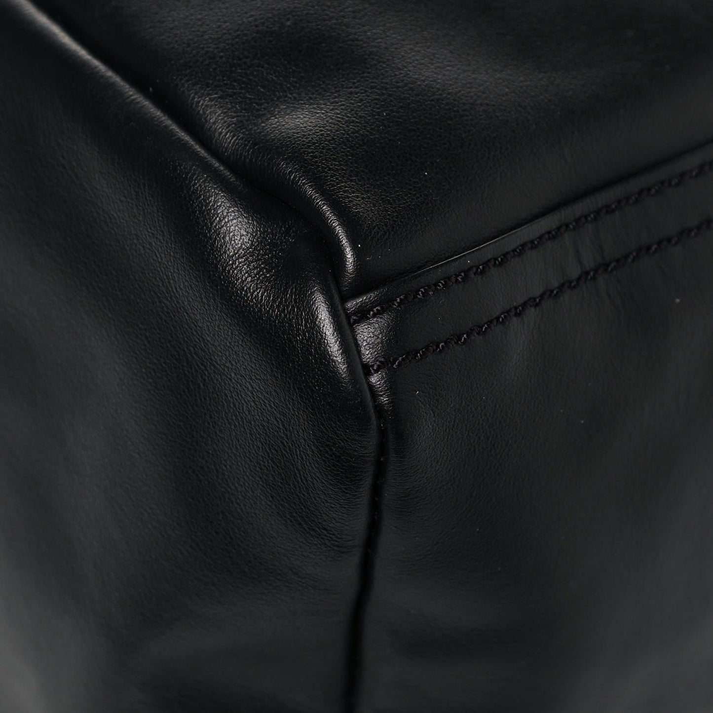 Calfskin Small Pandora Logo Strap Black