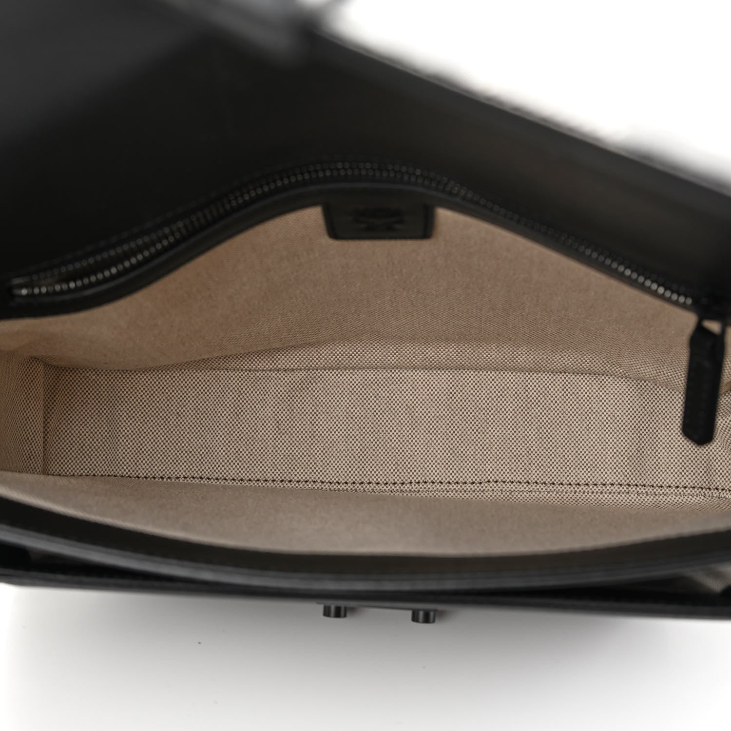 MCM Canvas Nappa Cubic Monogram Millie Crossbody Black White 5 of 13