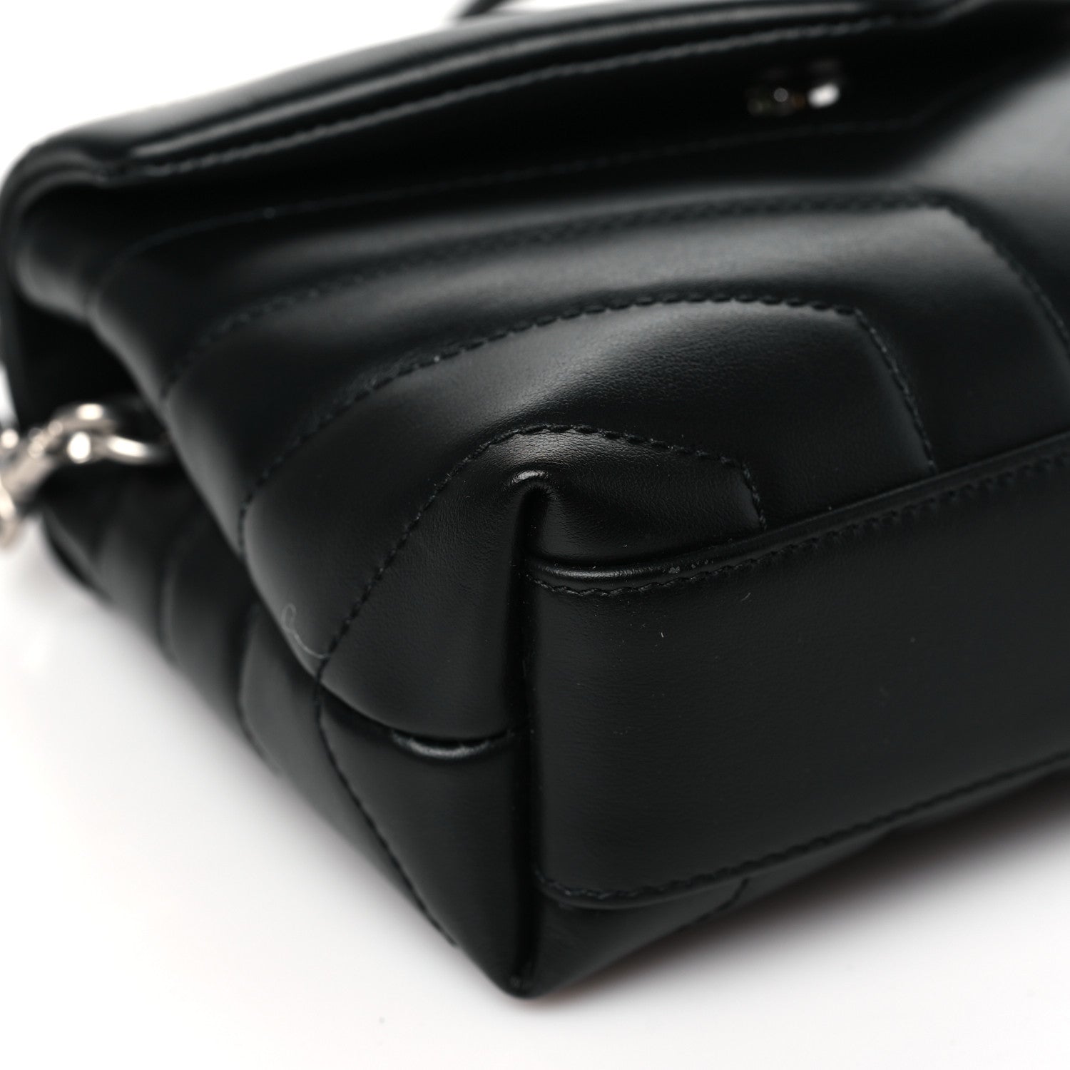 Saint Laurent Calfskin Y Quilted Monogram Toy Loulou Crossbody Bag Black 9 of 11