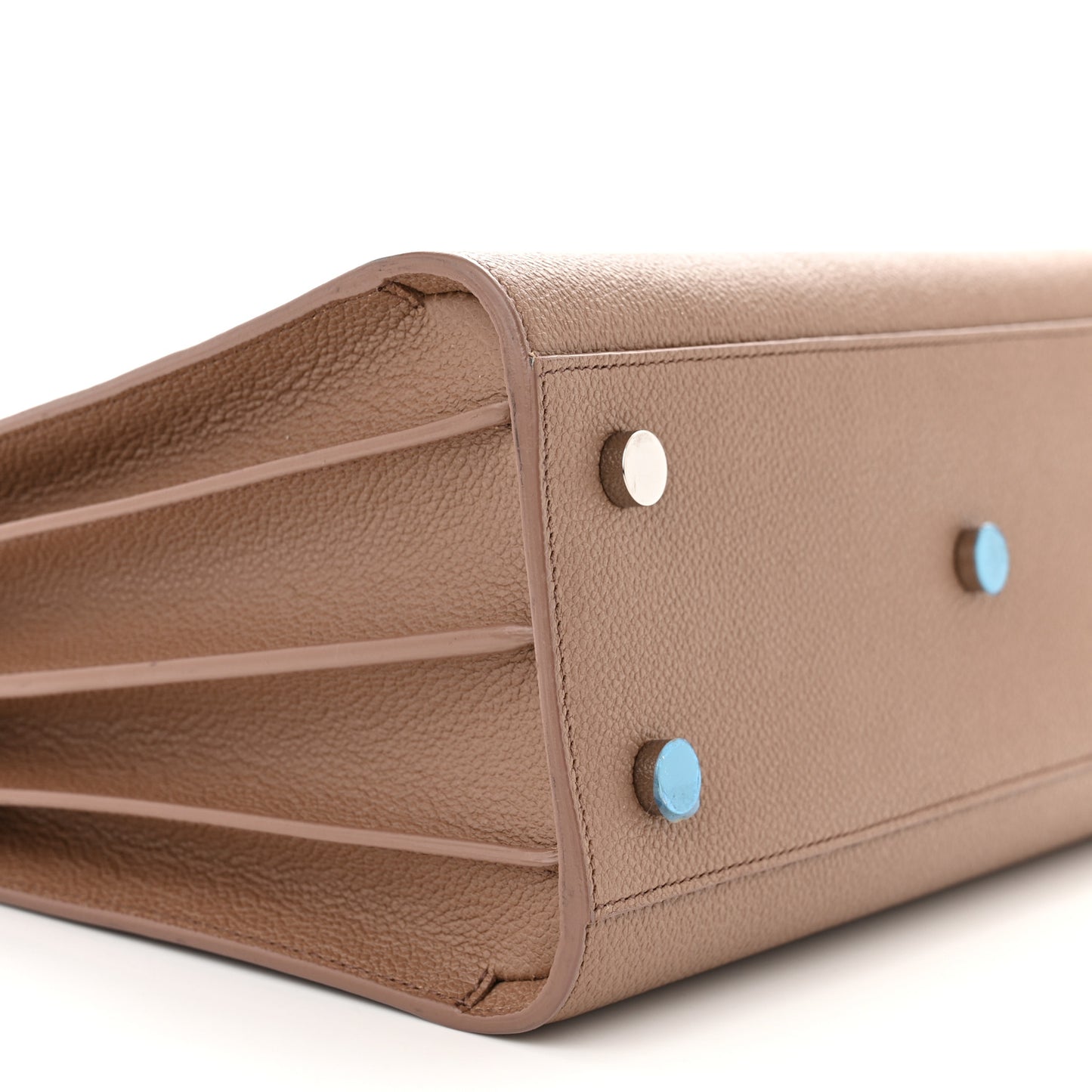 Grained Calfskin Baby Sac De Jour Taupe