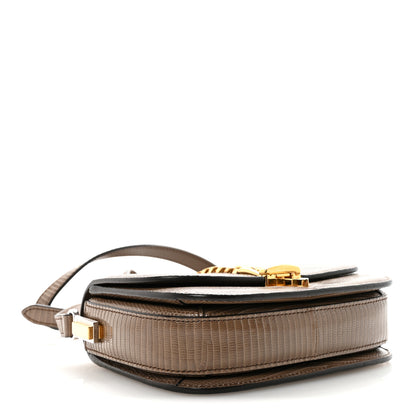 Gucci Lizard Mini Sylvie 1969 Messenger Bag Taupe 4 of 10