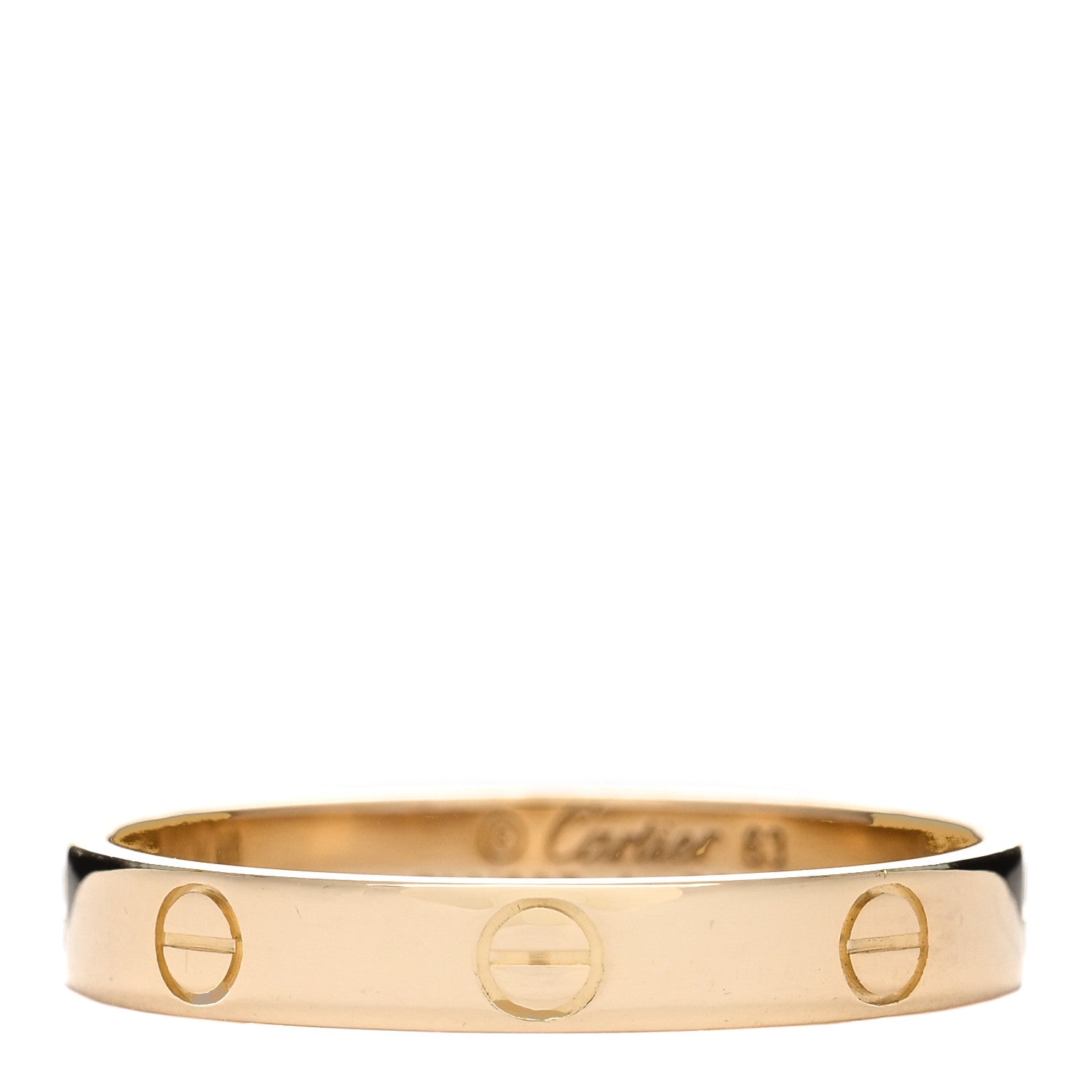 Cartier 18K Yellow Gold 3.5mm LOVE Wedding Band Ring 63 10.5 1 of 5