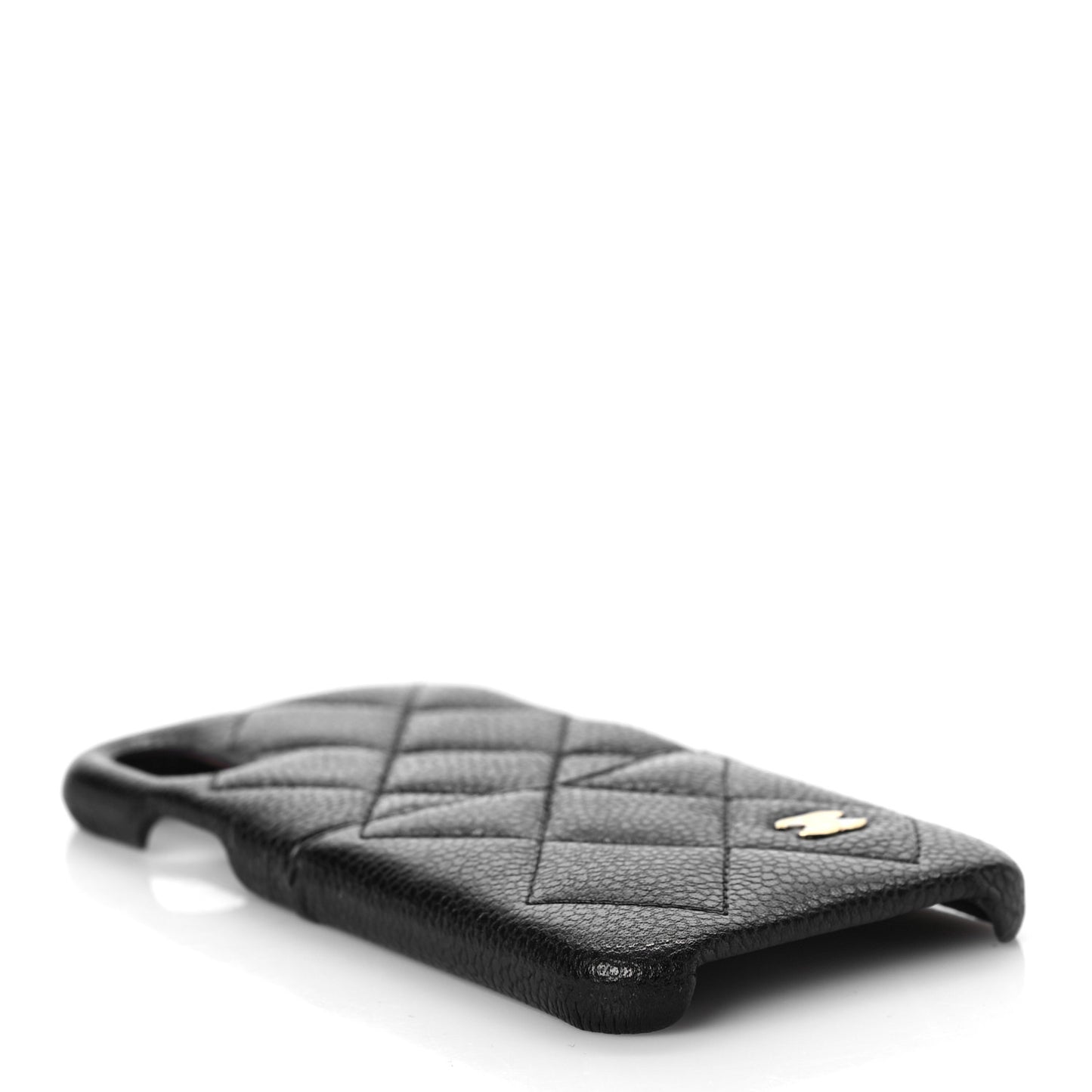 Caviar Quilted iPhone X Coco Tech Case Black