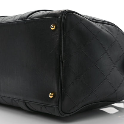 Chanel Calfskin Stitched CC Boston Black 9 of 12