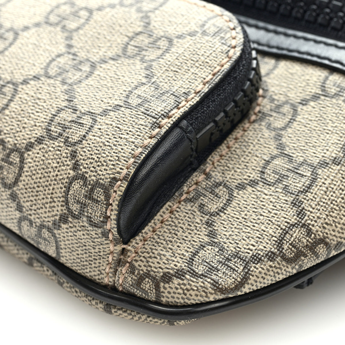GG Supreme Monogram Belt Bag Black
